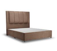 Kelham Bed Caramel - King / Electric Ottoman / Chrome