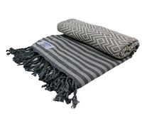 KELIM LUX Hammam Towel Sauna Towel Peshtemal Fouta Beach Towel Bath Towel Cotton Backpacker 100 x 180 cm (Beige)