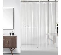 Keliniz Clear Shower Curtain Liner Mold and Mildew Resistant 72x72 Inch Long, Waterproof Transparent Plastic Vinyl Bathroom Curtain Liner with Magnets & Hooks, Non Toxic PEVA, Sheer, 180x180 CM