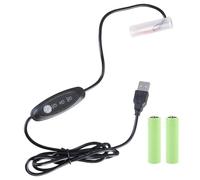 Kelisdi 1.5V 3V 4.5V Adjustable USB Power Supply Cable for 2A LR6 Battery Replacement for Electronics Clock Fan 120cm Long USB Power Converter Wire Battery Elimination Line