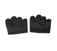 Kelisdi 1 Pair Weight Training Gloves Palm Protector Silicone Anti-slip Four Finger Workout Gloves For Cycling Fitness Exercise Sports