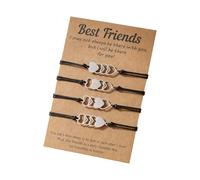 Kelisdi 1 Set Friendship Bracelets Rope Bracelets Set Adjustable Cotton Anklets Unisex for Various Occasion Sentimental Gift