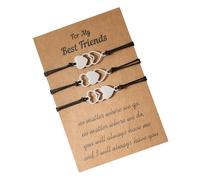 Kelisdi 1 Set Friendship Bracelets Rope Bracelets Set Adjustable Cotton Anklets Unisex for Various Occasion Sentimental Gift