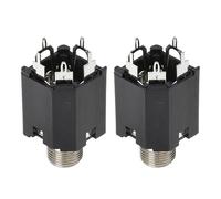 Kelisdi 1PC /2PCS/ 5PCS 6.35MM Microphone Female Socket 50V 0.5A 5-pin In-line Vertical Microphone Accessory