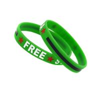 Kelisdi 2pcs Delicate Syrian Silicone Bracelets Ornament Perfect for Demonstrations and Daily Use by Peace Supporters Political Statement Jewelry