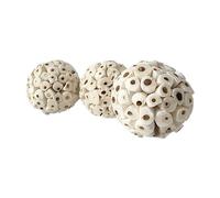 Kelisdi 3pcs/set Oversized Pet Teeth Cleaner Chew Ball Natural Molar Toy For Hamster Chinchillas Rabbits Grinding Toy Bites Foraging Ball For Birds Foraging Parakeet Cockatiels