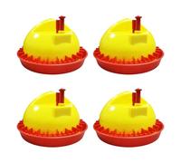 Kelisdi 4 Pieces New Birds Water Feeder with Effective Control Strong Build for Extended Use Homesteading Poultry Supplies
