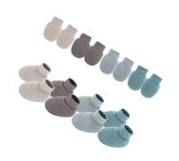 Kelisdi 4 Set Newborns Hand and Foot Protectors Covers Cotton Mittens and Socks Anti Scratch Gloves with Footies for Baby Newborns Anti Scratch Gloves and Socks