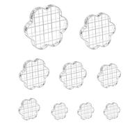 Kelisdi 6 / 9Pcs Professional Craft Stamper Blocks Clear Acrylic Stamping Blocks for Invitation Card Making Scrapbooking Clear Seal Block