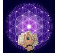 Kelisdi 60x60cm Tarot Card Tablecloth Flannel Geometric Figure Divination Cloth Board Game Oracles Pad Tablecloth Reading Spread Table Mat Mat