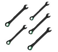 Kelisdi Advanced Double End Ratcheting Wrench with Extended Torques Leverages Handle Spanner Professional Mechanics Tool Set Open End Box Wrench