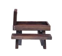 Kelisdi All Weathers Small Pet Dining Table Wooden Feeder Feeding Station Platform for Small Animal with Waterproof Sunshade Wooden Squirrels Feeder with Umbrella