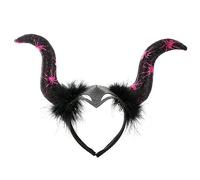 Kelisdi Animal Devil Headbands Black Cartoon Cool Horn Hair Hoop Overwhelming Cute Hair Accessories Party Cosplay Photo Props Horn Headband Cosplay