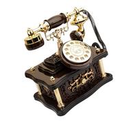 Kelisdi Antique Rotary Dials Phone Music Box Plays Multiple Classical Tunes Landline Telephone Musical Ornament Gift Landline Phone Music Box