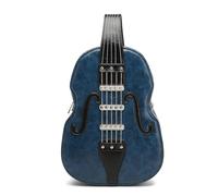 Kelisdi Artistic Violin Shape Backpack Practical PU Leather Daypack Women's Shoulder Pack Crossbody Bag For Everyday Wear Adjustable Strap Backpack