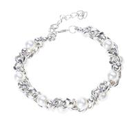 Kelisdi Beaded Stainless Steel Tarnish Resistant Sturdy Design Edgy Twisted Bead Unique Unisex Cold Fashion Unisex Hip Hop Minimalist