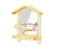 Kelisdi Bird Cage Glass Toy Polystyrene Chewable Odontological Aid Safe Mounting Structure Cockatiel Glass Cage Deck