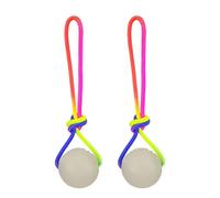 Kelisdi Bright Glowing Dogs Toy Ball Puppies Interactively Chew-Resistant Cotton Rope Hand-Pulled Treat Ball Reflective Chewing Heavy Type Puppy Teething Promotes Dentals Health and Mental