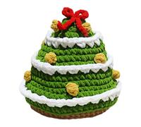 Kelisdi Christmas Tree Shape Hat Knitted Brimless for Women Kids Winter Warm Acrylic Yarn Hat for Outdoor Activity Holiday Season Gift