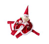 Kelisdi Comfortable Pet Dressingup Christmas Costume Santa Outfit for Small Dog Cats Holiday Party Gathering Dressingup Pet Christmas Outfit