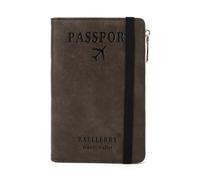 Kelisdi Compact PU Passport Holder with Blocking Wallet Purse Protect Your Personal Information On The Go Business Travel