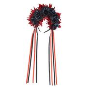 Kelisdi Contemporary Halloween Hairband With Soft Ribbon Detail Flower Headband Suitable For Costume Balls And Photo Props Halloween Costume Hair Decors
