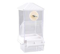 Kelisdi Easy Refills Clear Bird Feeder Food Dispenser for Small Parrots with Large Capacity and Waste Separation Drawer Design Clear Bird Food Dispenser