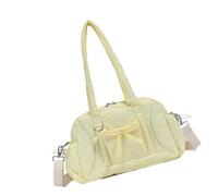 Kelisdi Elegant Water Immune Polyamide Shoulder Bag with Bend Embellishment Capacious Interior Comfortable Carry Excellent for Specialists Learners Ergonomic Shoulder Bag.