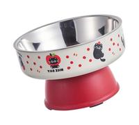 Kelisdi Ergonomic Pet Bowl Stand with Dish, Anti-Tip Elevated Feeder, Splash-Proof & Height-Adjustable Heavy Duty Adjustable Dog Bowls Stand