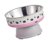 Kelisdi Ergonomic Pet Bowl Stand with Dish, Anti-Tip Elevated Feeder, Splash-Proof & Height-Adjustable Heavy Duty Adjustable Dog Bowls Stand