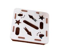 Kelisdi Felt Cats Puzzle Box Chew Resistant Construction with Multiple Holes and 2 Bells Ball for Exploration Interactive Cats Puzzle Toy