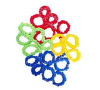Kelisdi Fleece Cooperative Stretchy Bands Integrations Dynamic Movement Exercise Bands for Group Activity, Party Game Portable Teamworks Exercise
