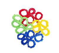Kelisdi Fleece Cooperative Stretchy Bands Integrations Dynamic Movement Exercise Bands for Group Activity, Party Game Portable Teamworks Exercise