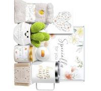 Kelisdi Gift Set 8PCS Flannel Blanket Thermals Mug Scented Caring for Her Comfortable Recovery Comfortable Gift Set