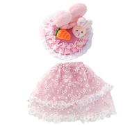 Kelisdi Holiday Rabbits Dress and Head Cover Pair for Large White Geese Produced From Strong Polyester Blend Fabric Easter Party Outfit for Geese