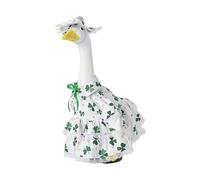 Kelisdi Irish Themed Geese Outfit for Patio Decoration Perfect for Patricks Day Celebration and Spring Parties Celebratory Geese Statue Outfit