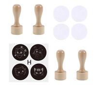 Kelisdi Natural Wood Stamps Set for Personalize Art Projects Includes 4 Unique Pattern Ideal for Home School or Studio Use Art Supplies Stamps