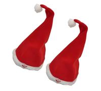 Kelisdi Pack of 2 Musical Dancing Santa Hat Battery Powereds Automatic Swing Christmas Party Builts in Music for Family Gatherings Singing Dancing Santa