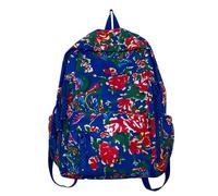 Kelisdi Personality Large Capacity Backpack Chinese Ethnic Big Flower Printed School Bag For Women Man For Any Occasion Large Capacity Shoulder Backpack