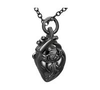 Kelisdi Pet Cenotaph Chain Highlighting Openable Structural Heart Plan Rustless Cremation Jewelry with Hidden Compartment Cenotaph Chain