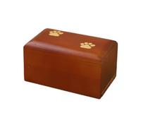 Kelisdi Pet Memorial Gifts Dog Urns With Paw Print For Deceased Dog Remembrancer Wood Urn Sympathy Funeral Urns Ashes Small