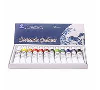 Kelisdi Pottery Pigment Ceramic Hand-painted Glazes Environmental Protections Pigment Toning 12/24 Color Powder Glass Powdered Container