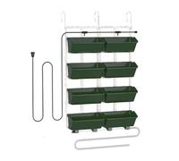 Kelisdi Practical Hanging Planting Container Set with Automatic Drip Systems Ideal for Farming Flowers Vegetables Home Gardening Balcony Vegetable Farmer Plant Growing Set Indoor Outdoor Farmer