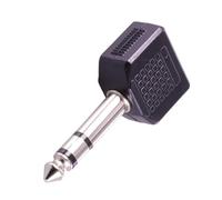 Kelisdi Professional 6.35mm to Two 3.5mm Auditory Connector Adapter Durability for in Various Setting Two Headphone Adapter