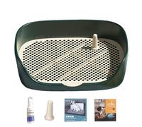 Kelisdi Quick Assembly Dog Potty Tray Flat Side Edges Nonslip Base Heavy Duty Toilet Easy Clean for Apartment Small Space Antiskid Dog Bathroom