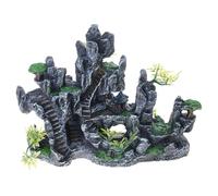 Kelisdi Resin Mountain Cave Decoration for Home Use Aquariums and Fishtanks with Realistic Rockery Fish Shelter Cave Resin Rockery