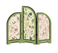 Kelisdi Retro Minis Folding Screen 3 Panel Divider Miniature Desktop for Home Decorations Feng Shui Ornament Oriental Gift Minis Desktop Folding