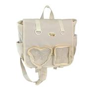Kelisdi Simple And Practical Backpack For Girls With Transparent Pocket Nylon School Backpack Laptop JK School Bag Japanese