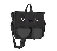 Kelisdi Simple And Practical Backpack For Girls With Transparent Pocket Nylon School Backpack Laptop JK School Bag Japanese