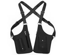 Kelisdi Soft Leather Shoulder Bag Double Shoulder Armpit Bag Safe Hiding Adjustable Strap Holsters Underarm Strap Wallet